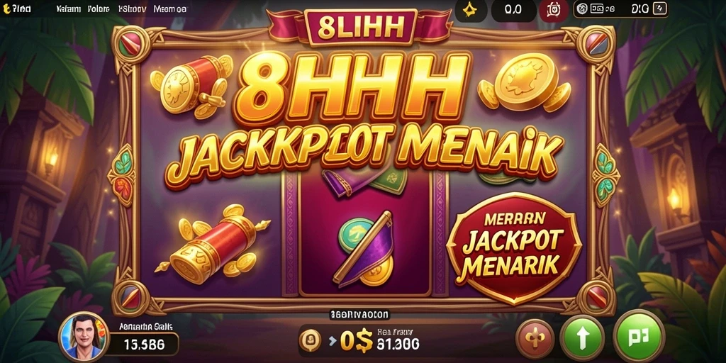 Screenshot gameplay Slot 8HHH yang menarik dengan berbagai tema.