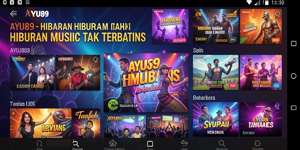 Tampilan gameplay AYU89 dengan interaksi musik yang menyenangkan.