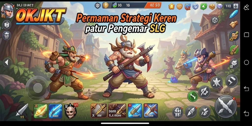 Screenshot OKJKT menampilkan gameplay seru dalam membangun kerajaan.